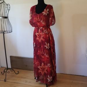 NWT Lucky Brand Tropical Maxi Dress